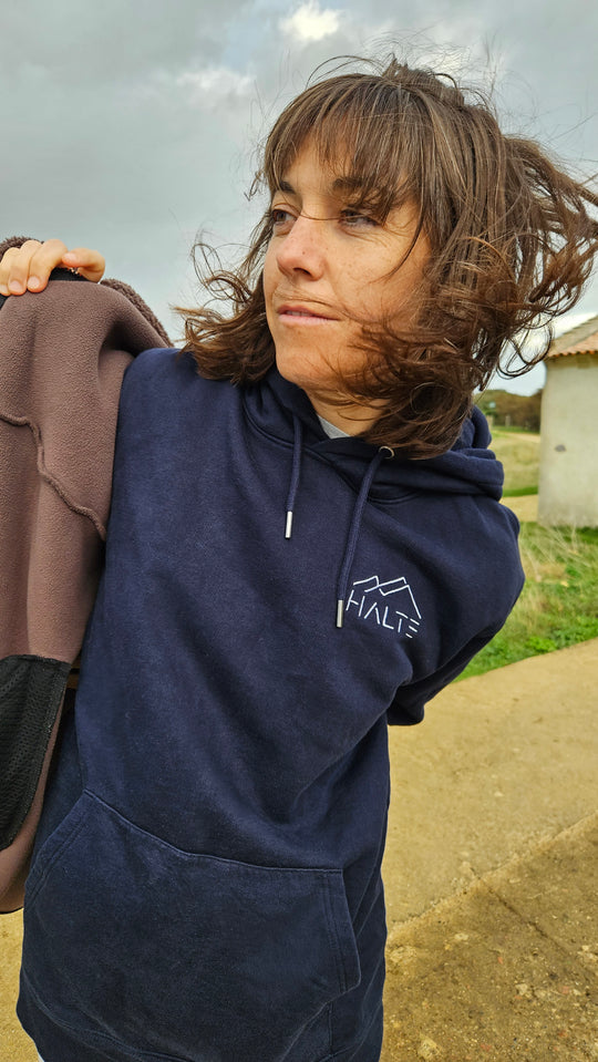 Sweat écologique basique unisexe brodé blanc - Femme