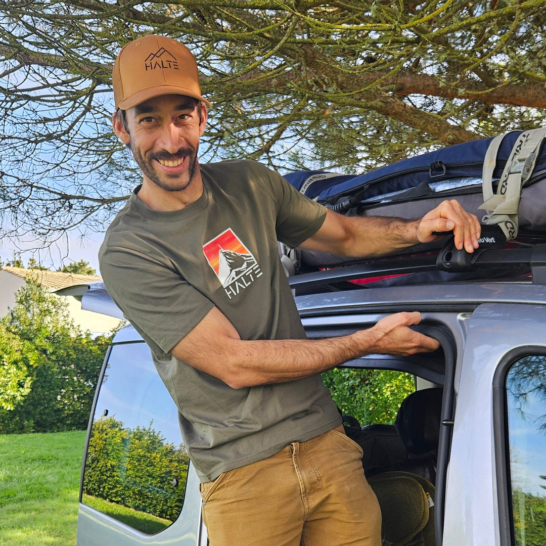 Pic du Midi de Bigorre Blanc - Homme T-shirt en coton biologique