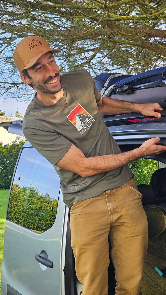 Pic du Midi de Bigorre Blanc - Homme T-shirt en coton biologique