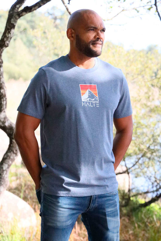 Pic du Midi de Bigorre Blanc - Homme T-shirt en coton biologique