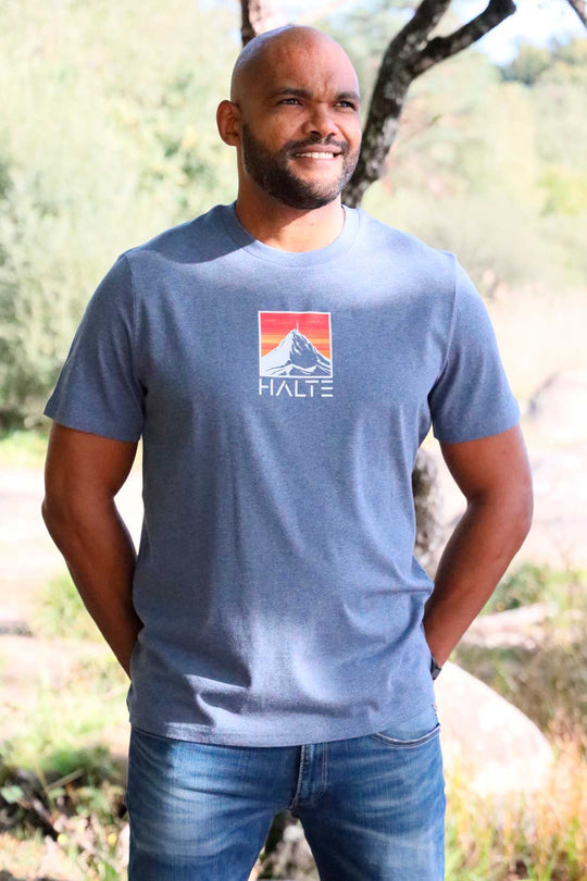 Pic du Midi de Bigorre Blanc - Homme T-shirt en coton biologique