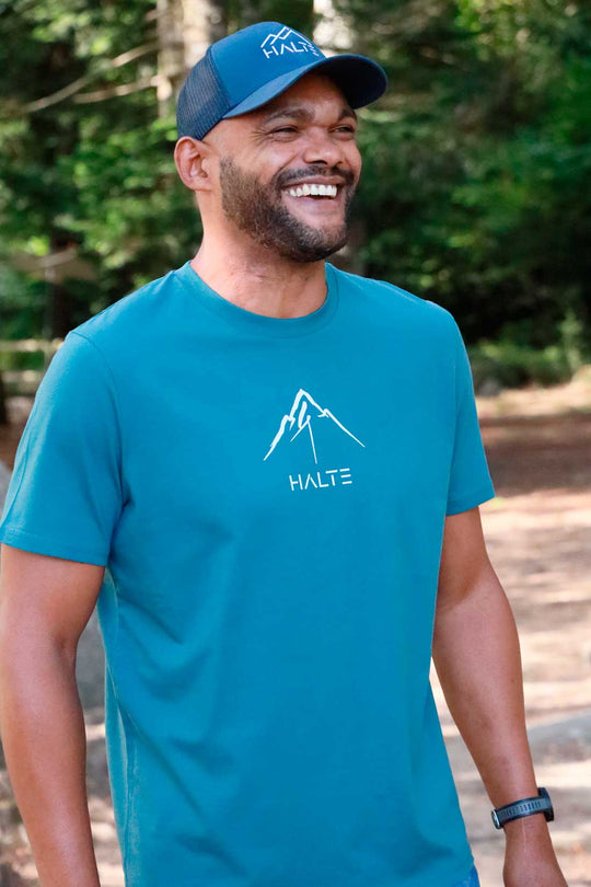 Montagne Pinceau Blanc - Homme T-shirt en coton biologique