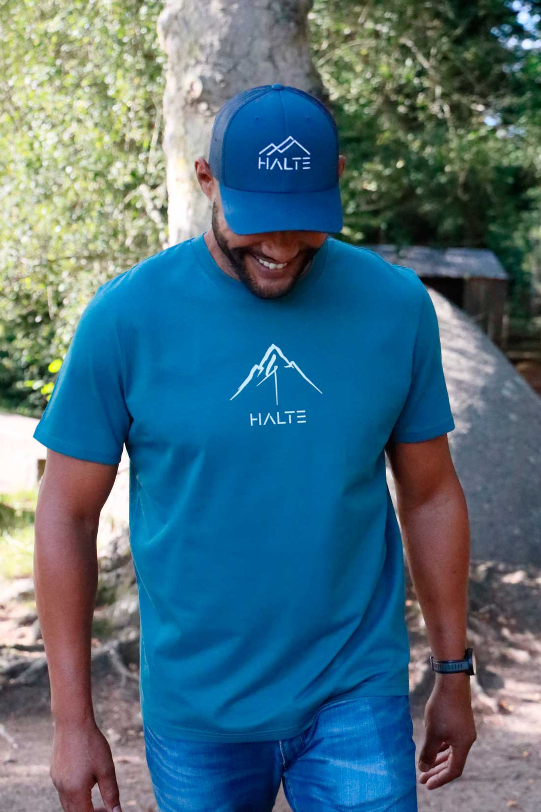 Montagne Pinceau Blanc - Homme T-shirt en coton biologique