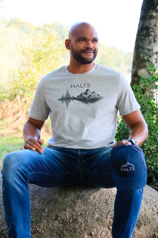 Rythme des Cimes Noir - Homme T-shirt en coton biologique