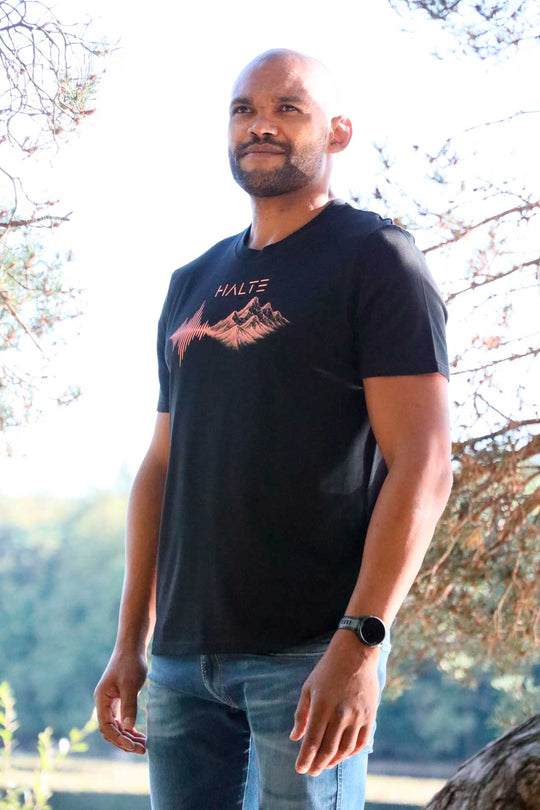 Rythme des Cimes Orange - Homme T-shirt en coton biologique