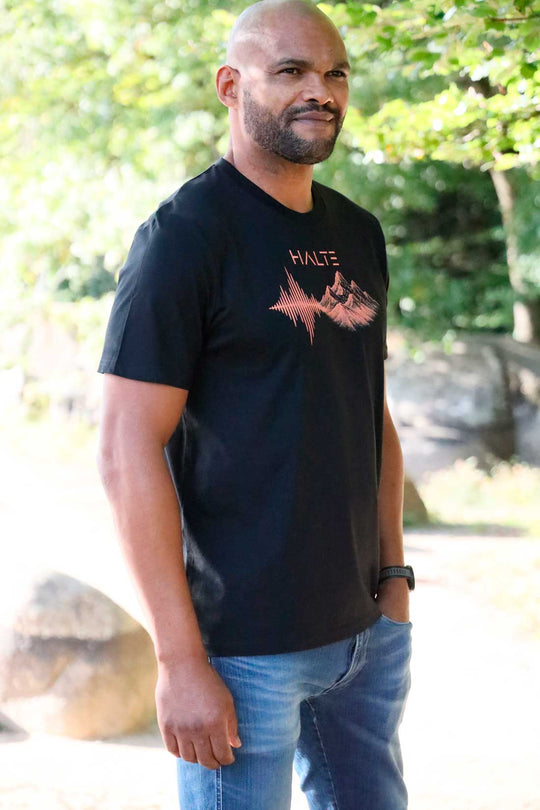 Rythme des Cimes Orange - Homme T-shirt en coton biologique