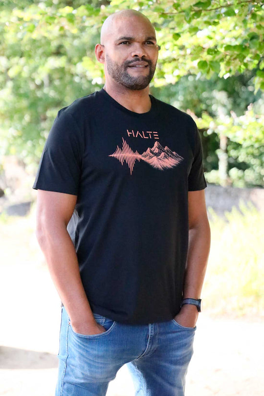 Rythme des Cimes Orange - Homme T-shirt en coton biologique