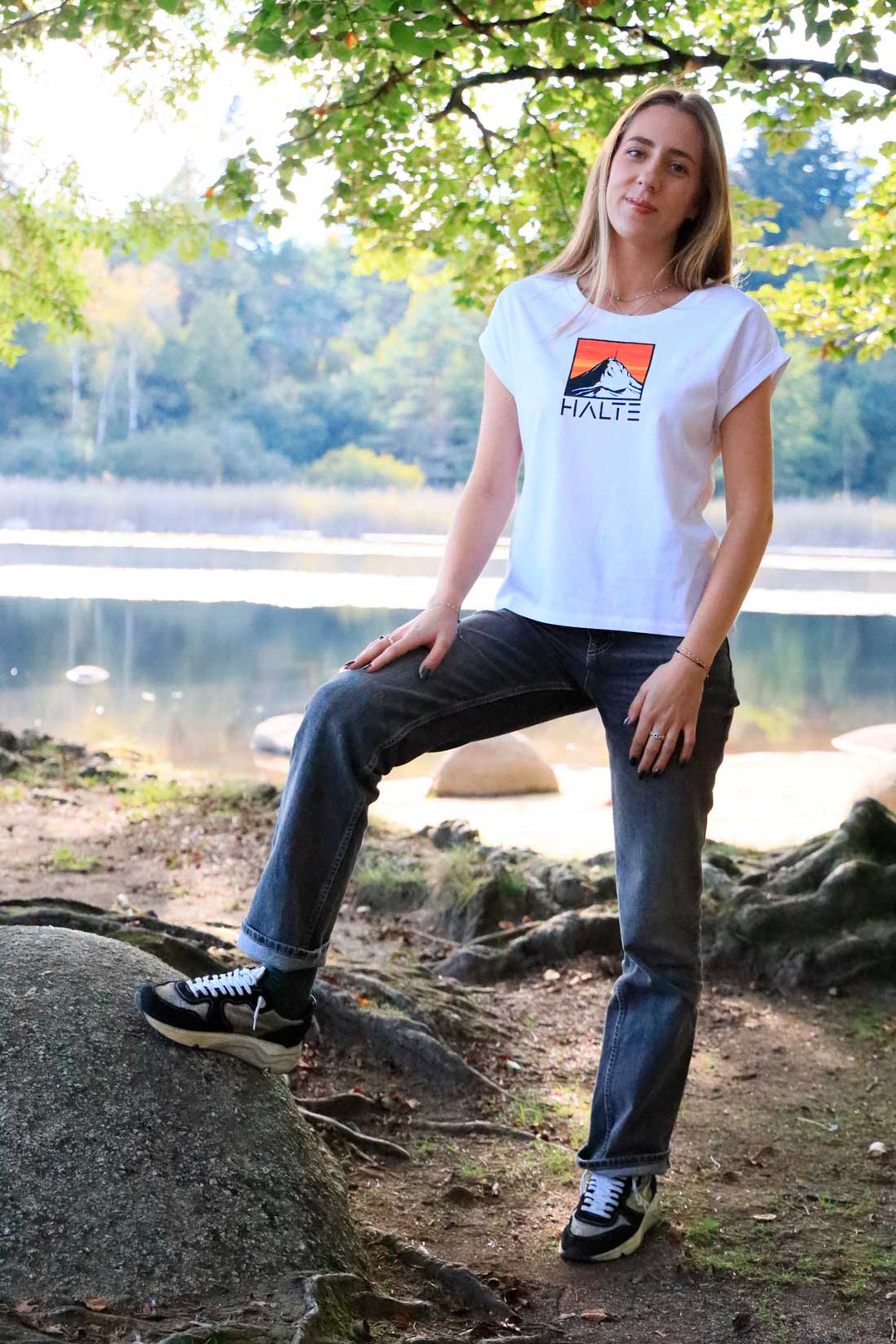 Pic du Midi de Bigorre - TShirt à manches retroussées pour femme 100% coton en conversion biologique
