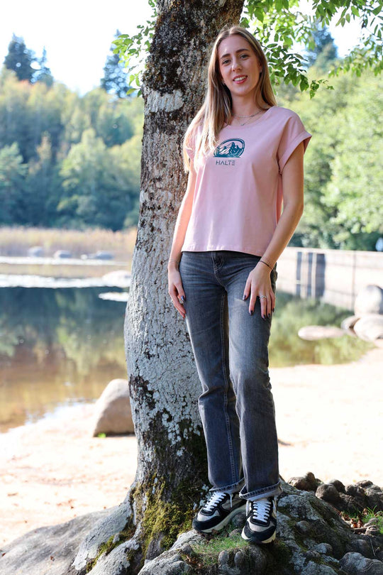 A l'écoute du sommet - TShirt à manches retroussées pour femme 100% coton biologique