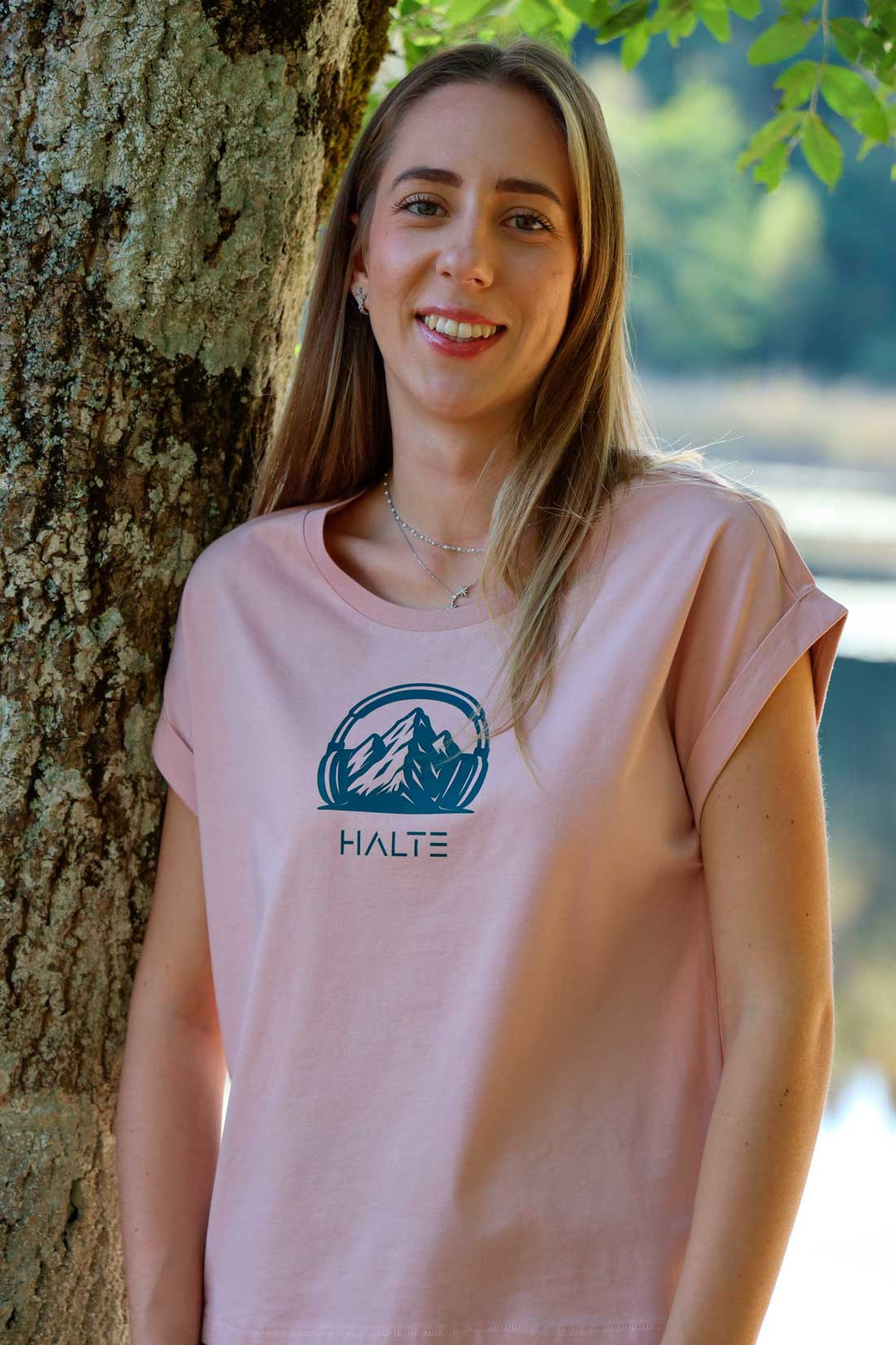 A l'écoute du sommet - TShirt à manches retroussées pour femme 100% coton biologique