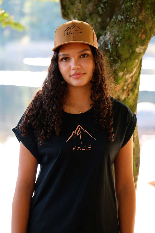Montagne Pinceau - TShirt à manches retroussées pour femme 100% coton en conversion biologique