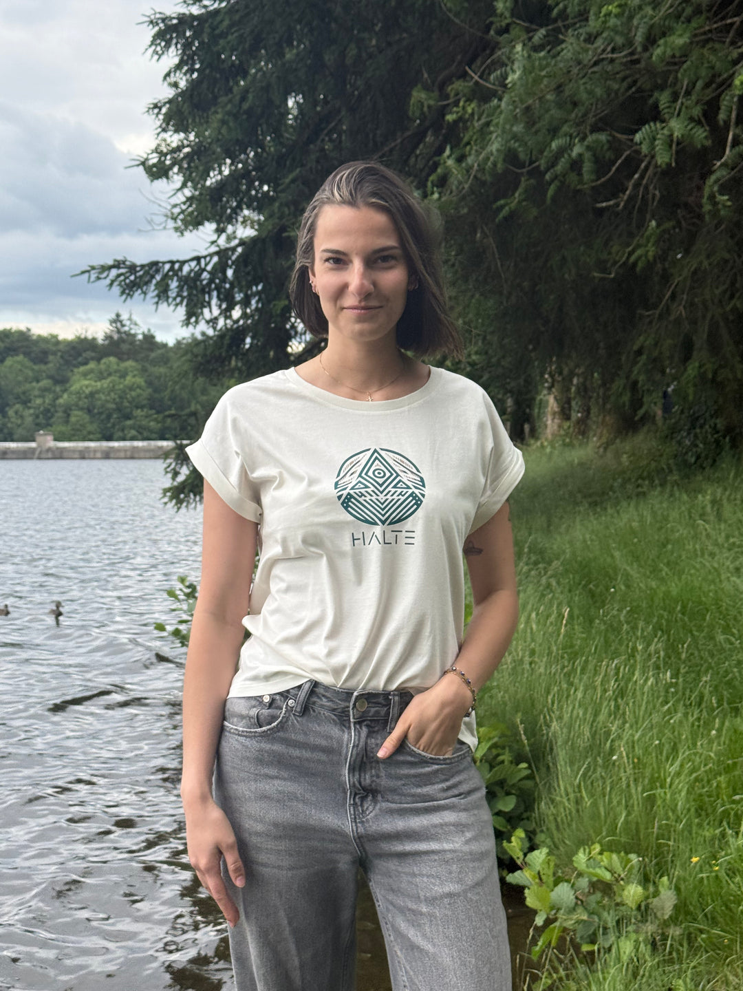 Totem - Tshirt à manches retroussées pour femme Bio