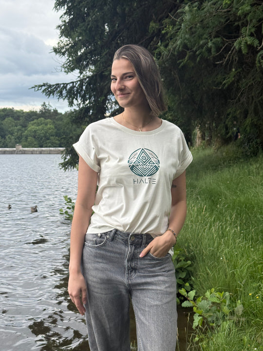 Totem - Tshirt à manches retroussées pour femme Bio