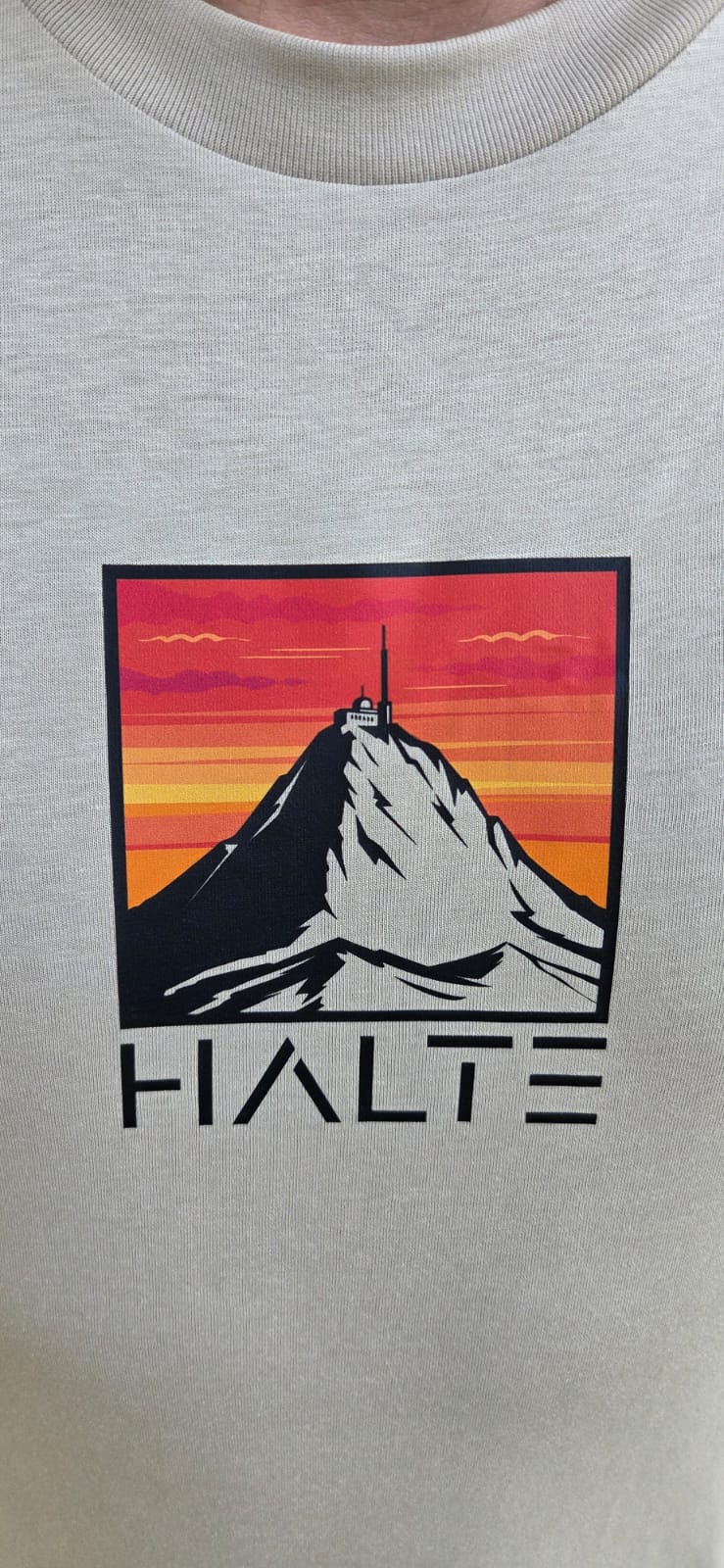 Pic du Midi de Bigorre Noir - Homme T-shirt en coton biologique