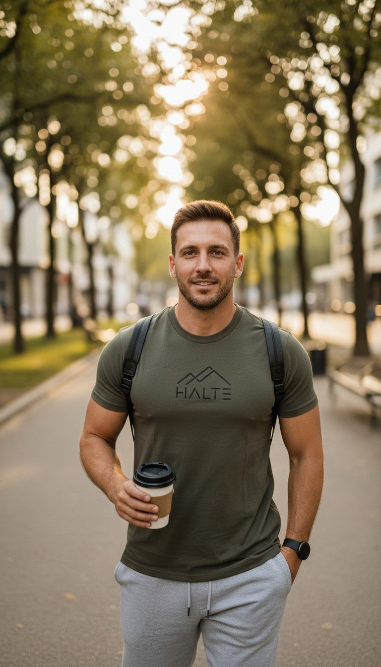 Halte Noir - Homme T-shirt en coton biologique