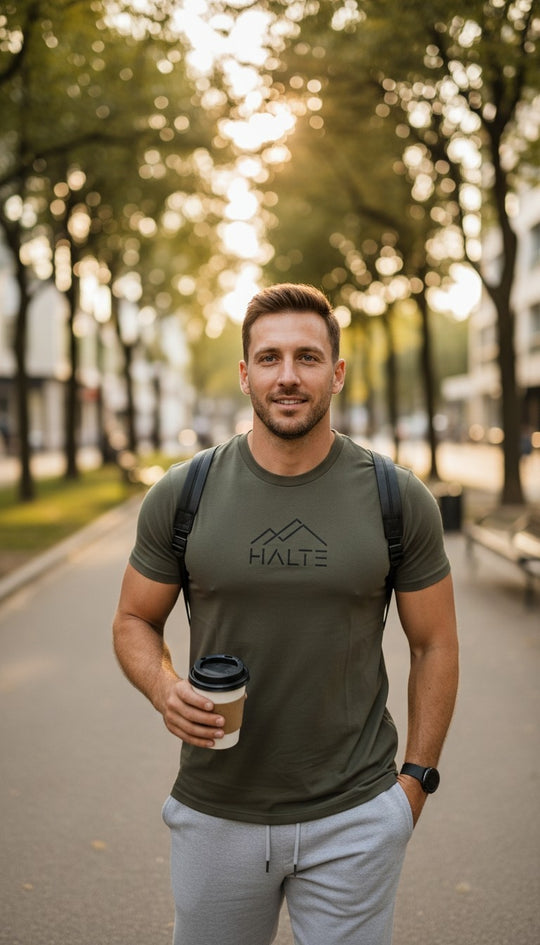 Halte Noir - Homme T-shirt en coton biologique
