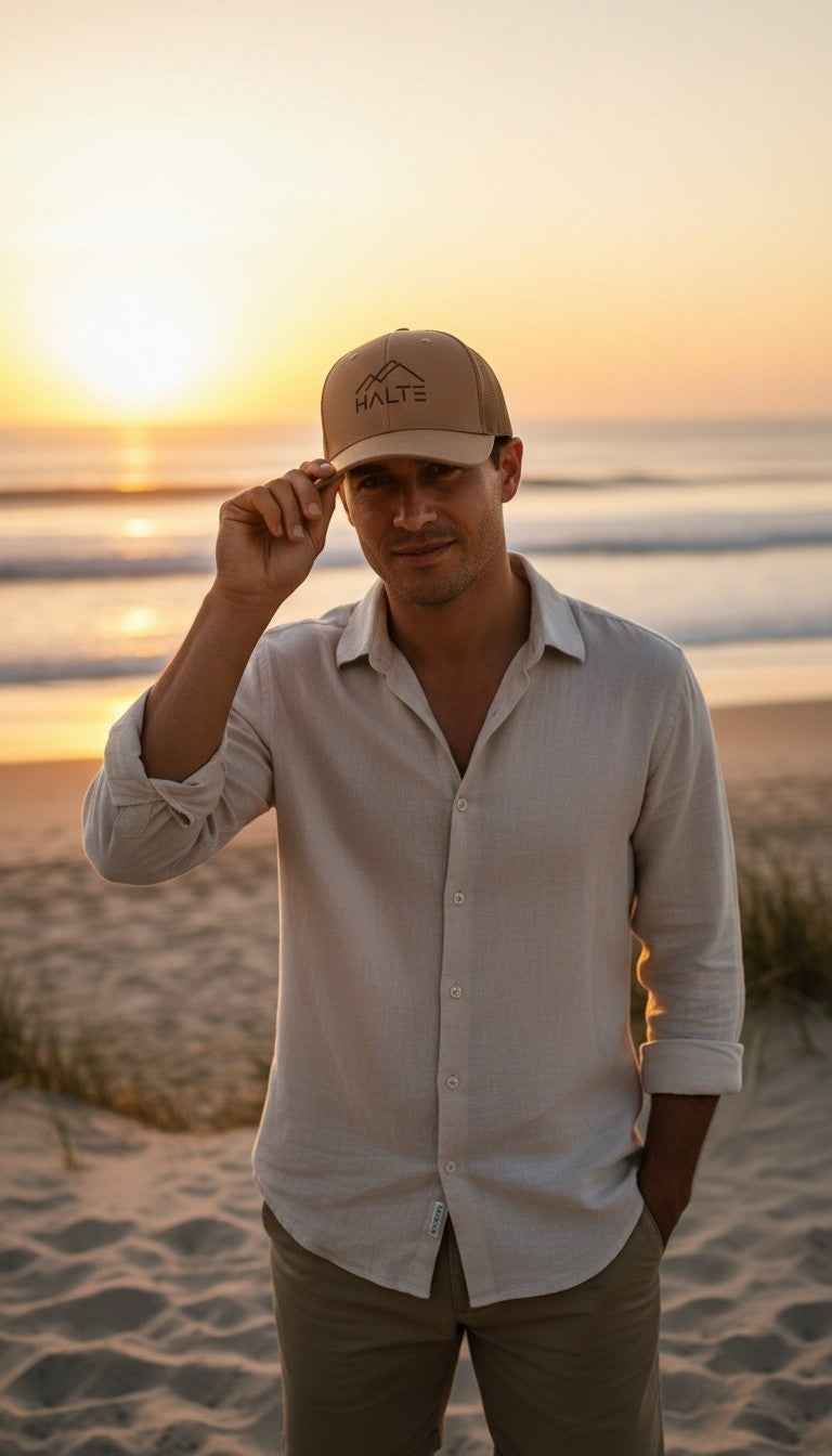 Casquette élastique à broderie noire (sans réglage)