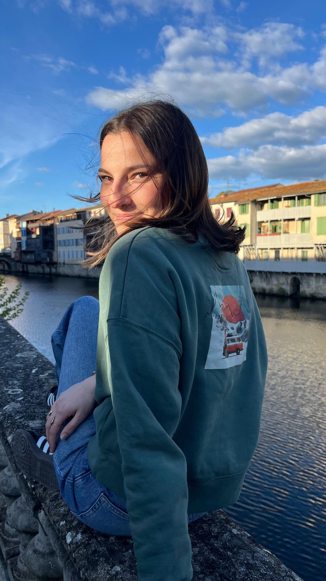 Sweat VanLife Écologique – Coupe chauve-souris – Femme