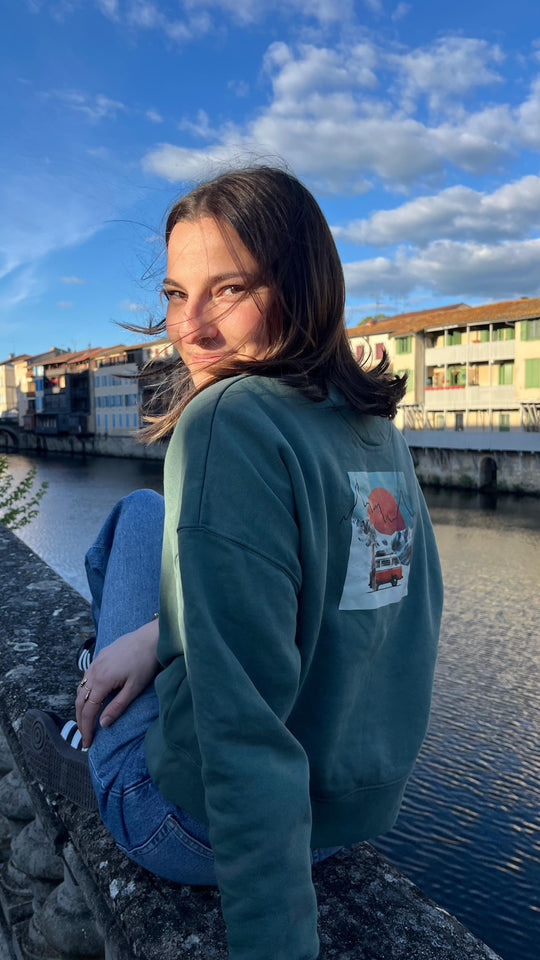 Sweat VanLife Écologique – Coupe chauve-souris – Femme