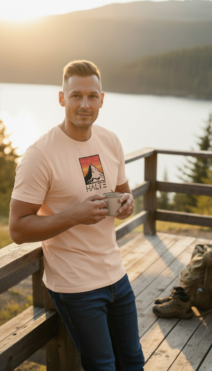 Pic du Midi de Bigorre Noir - Homme T-shirt en coton biologique