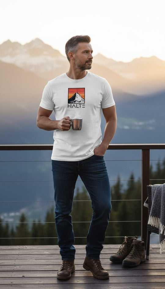 Pic du Midi de Bigorre Noir - Homme T-shirt en coton biologique