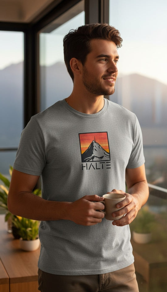 Pic du Midi de Bigorre Noir - Homme T-shirt en coton biologique