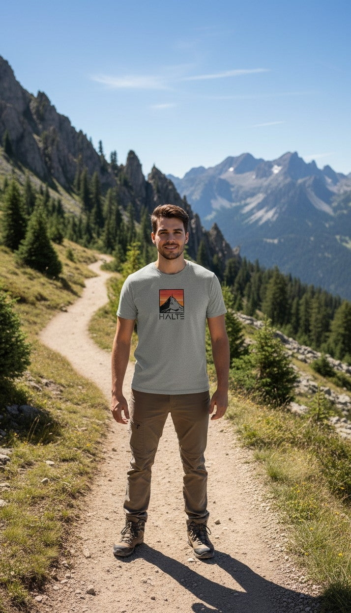 Pic du Midi de Bigorre Noir - Homme T-shirt en coton biologique