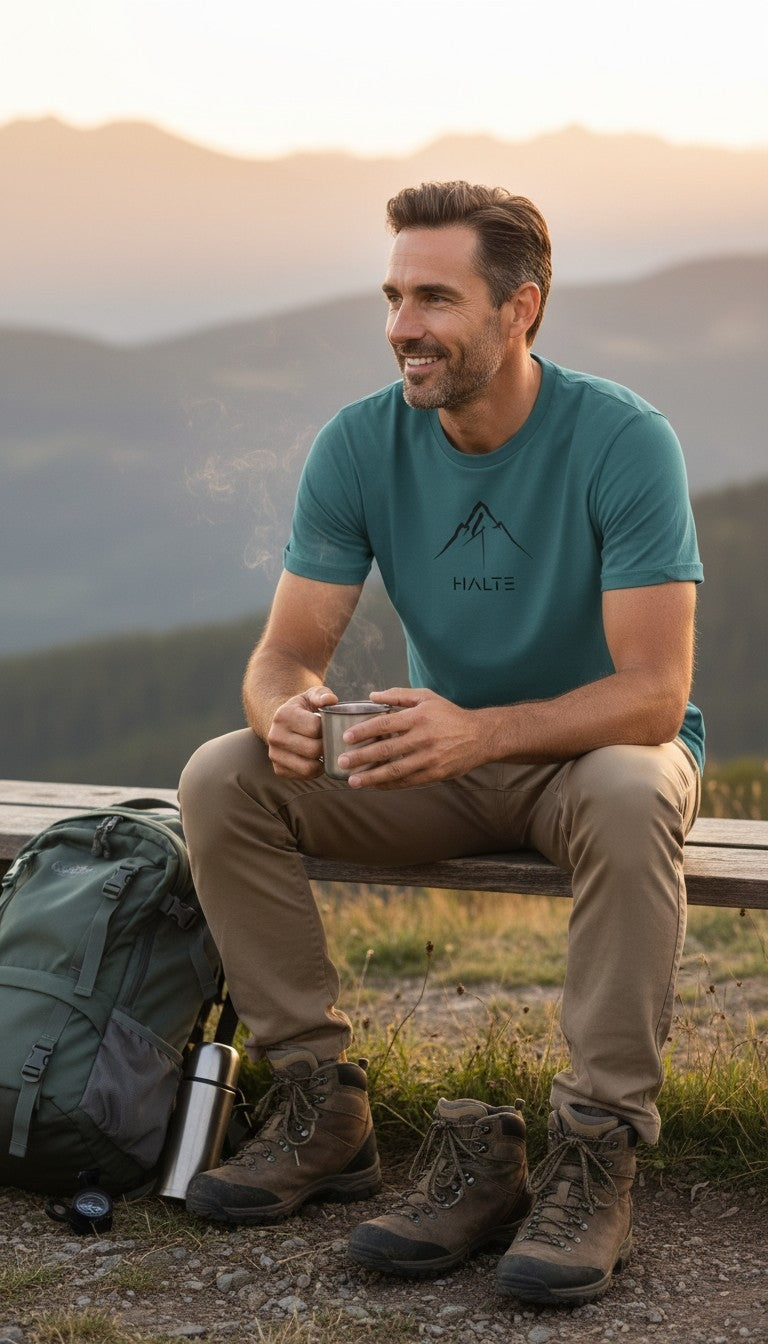 Halte Noir - Homme T-shirt en coton biologique
