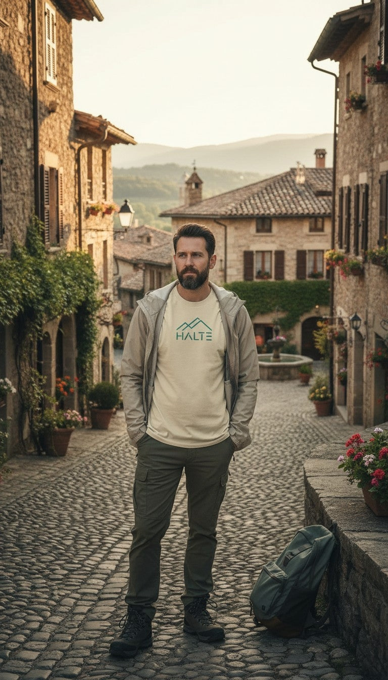 Halte Bleu - Homme T-shirt en coton biologique