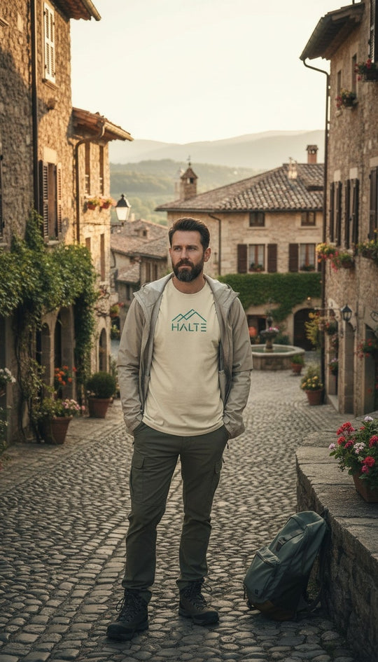 Halte Bleu - Homme T-shirt en coton biologique