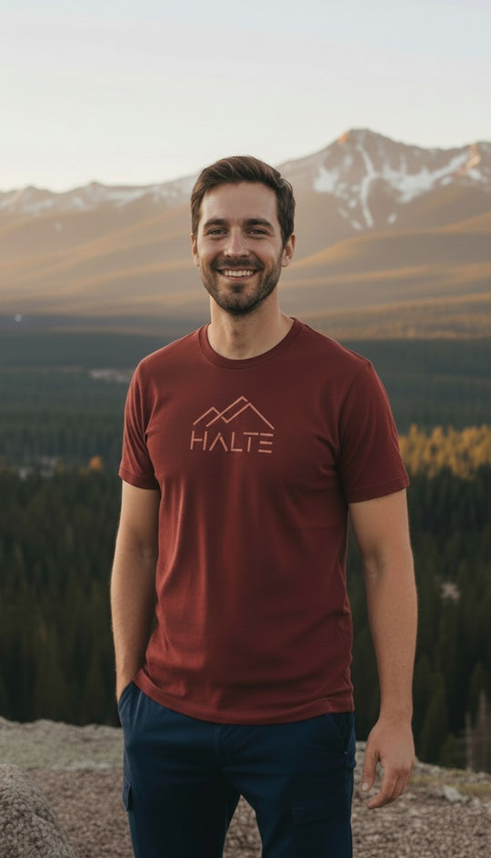 Halte Orange - Homme T-shirt en coton biologique
