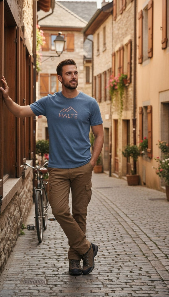 Halte Orange - Homme T-shirt en coton biologique