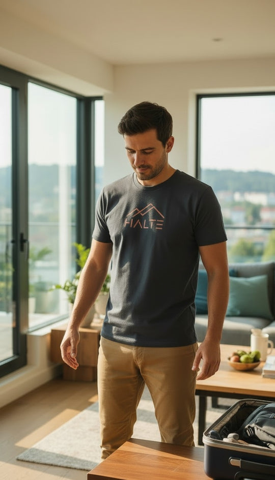 Halte Orange - Homme T-shirt en coton biologique