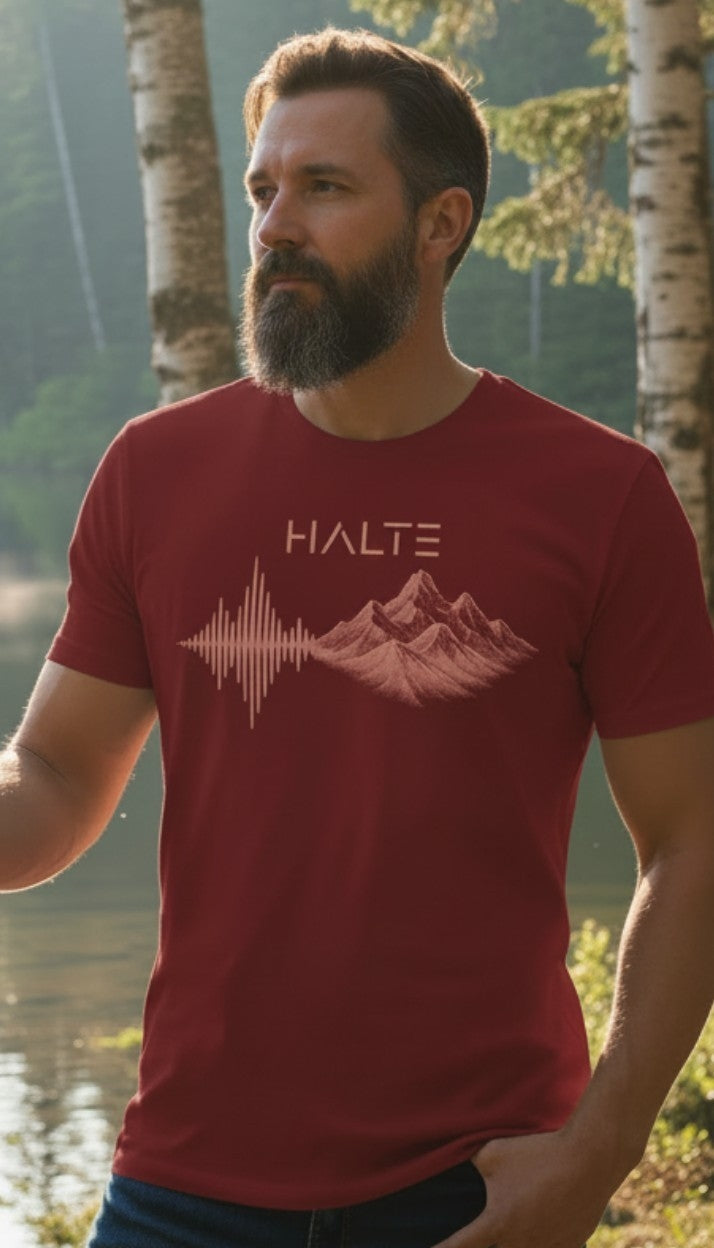 Rythme des Cimes Orange - Homme T-shirt en coton biologique