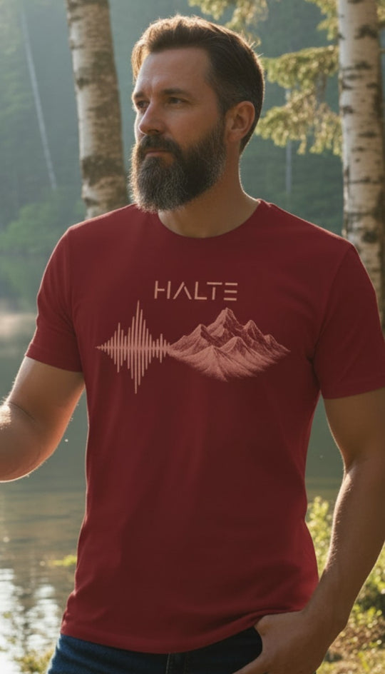 Rythme des Cimes Orange - Homme T-shirt en coton biologique