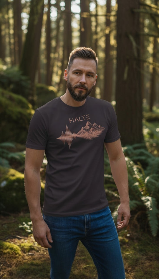 Rythme des Cimes Orange - Homme T-shirt en coton biologique
