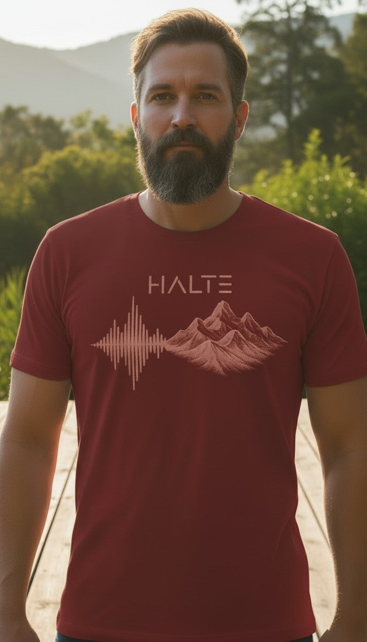 Rythme des Cimes Orange - Homme T-shirt en coton biologique