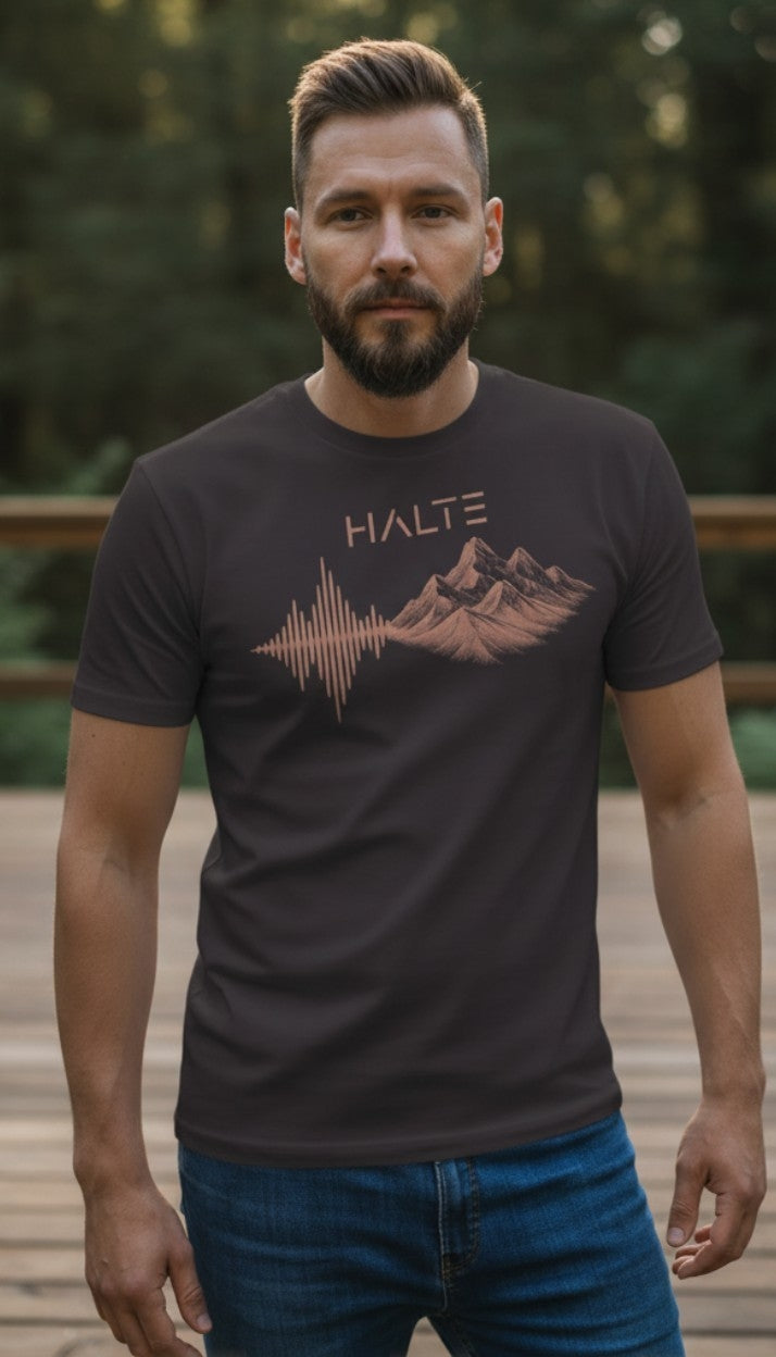 Rythme des Cimes Orange - Homme T-shirt en coton biologique