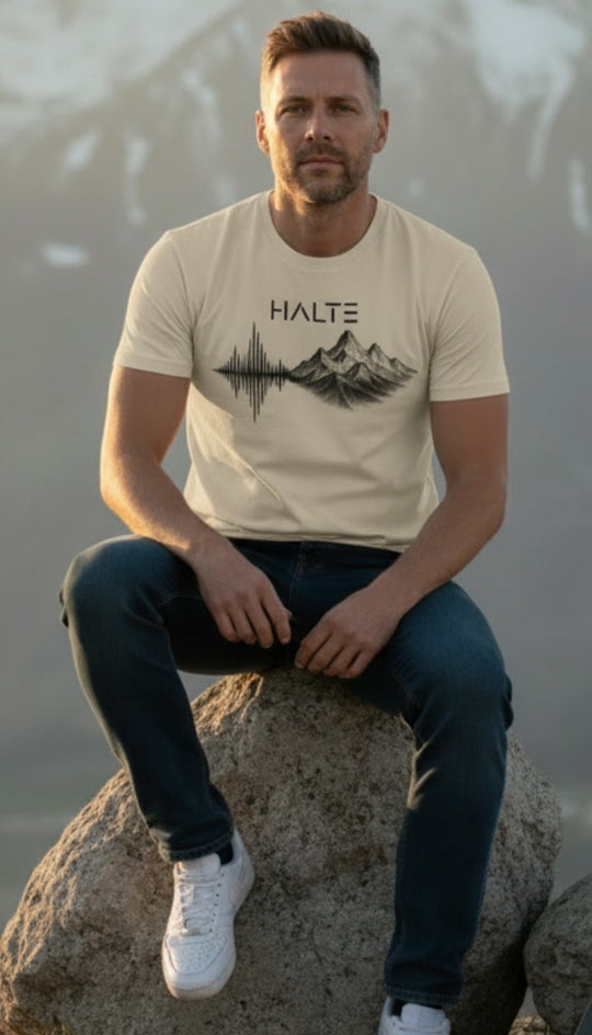 Rythme des Cimes Noir - Homme T-shirt en coton biologique