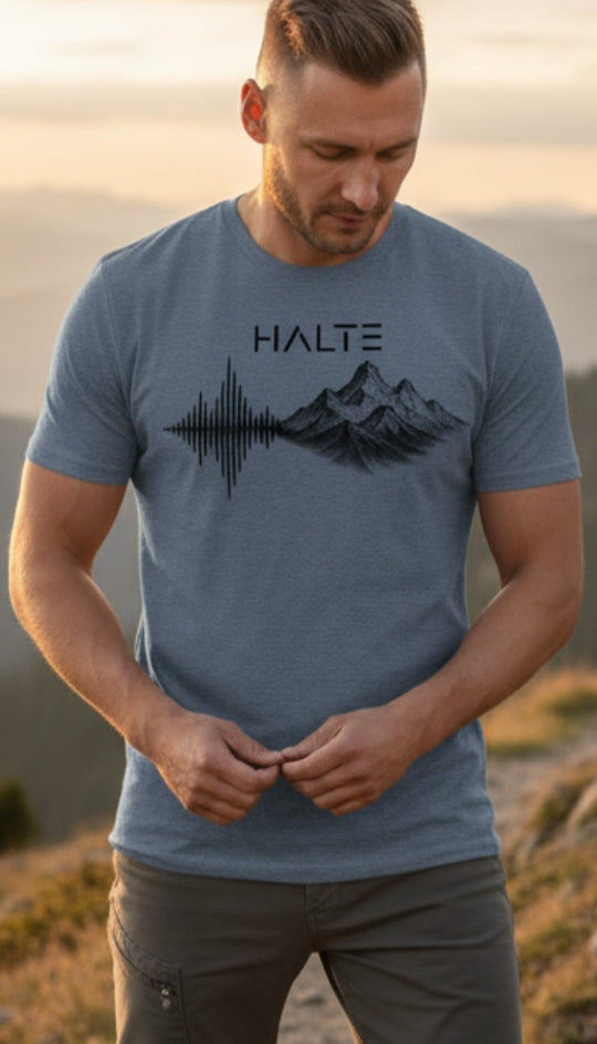 Rythme des Cimes Noir - Homme T-shirt en coton biologique