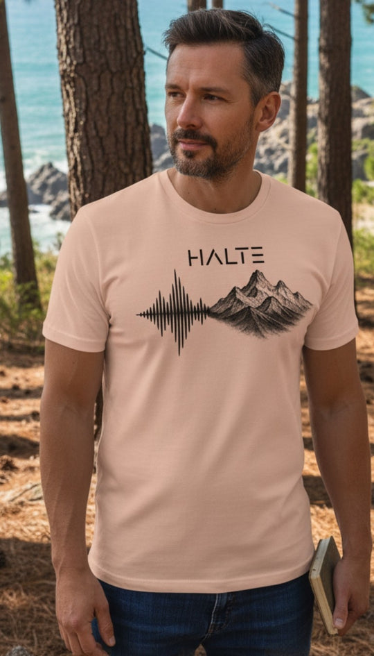Rythme des Cimes Noir - Homme T-shirt en coton biologique