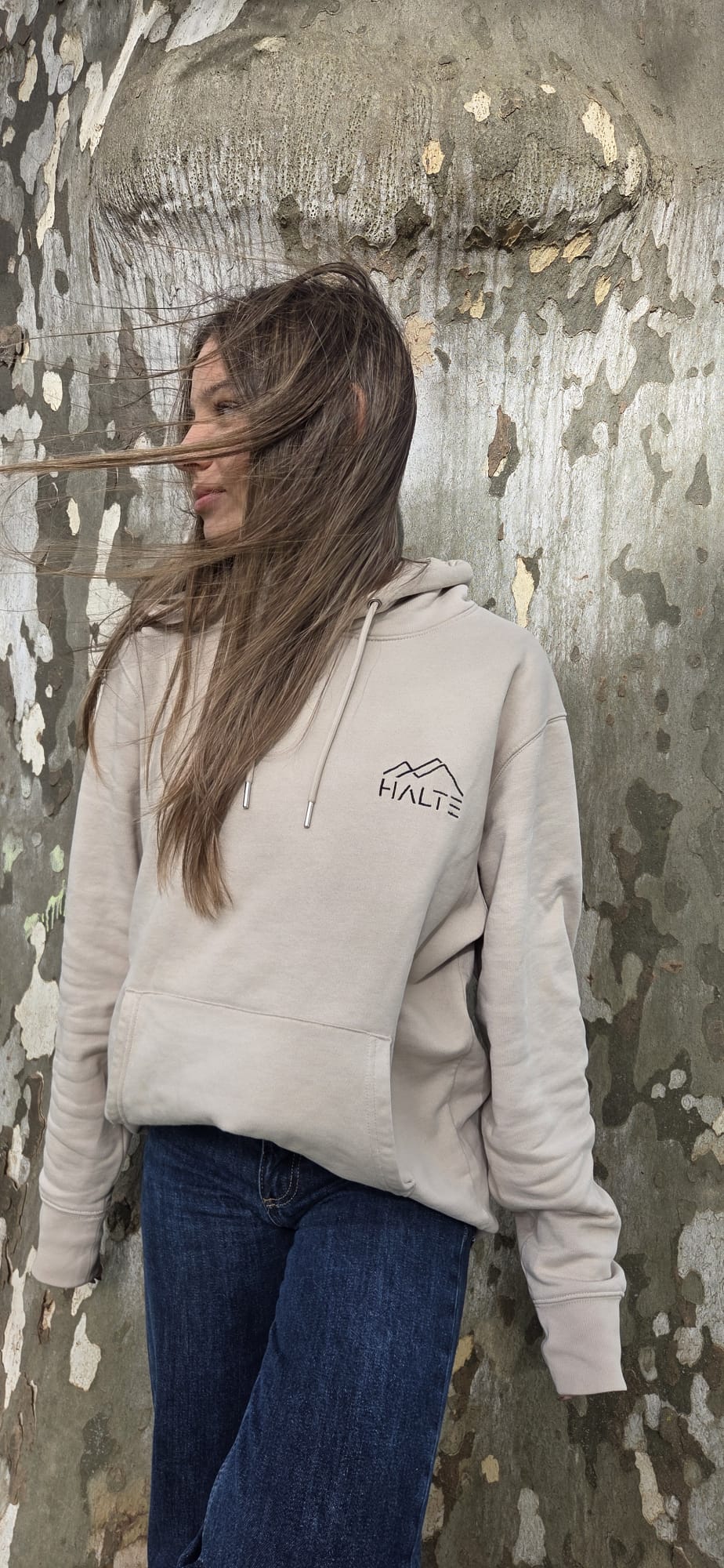 Sweat écologique basique unisexe brodé noir - Femme