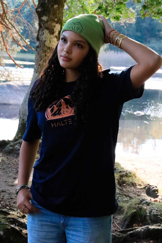 Bonnet côtelé bio Noir