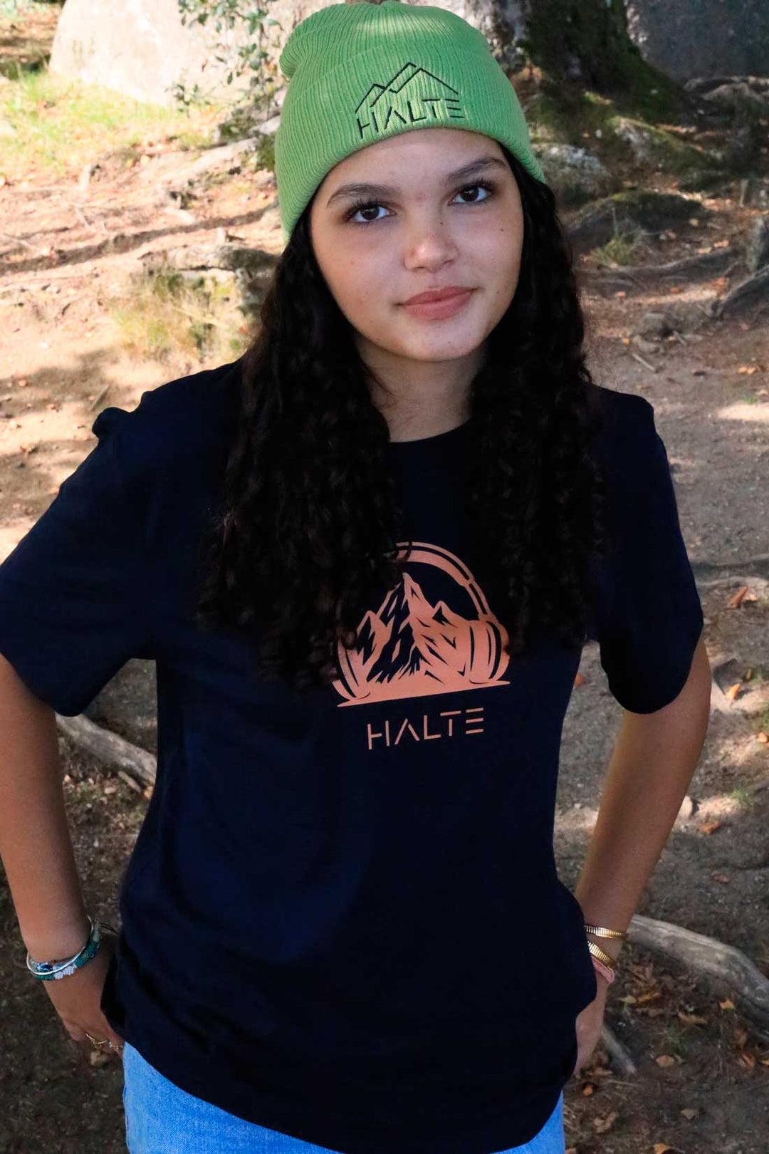 Bonnet côtelé bio Noir