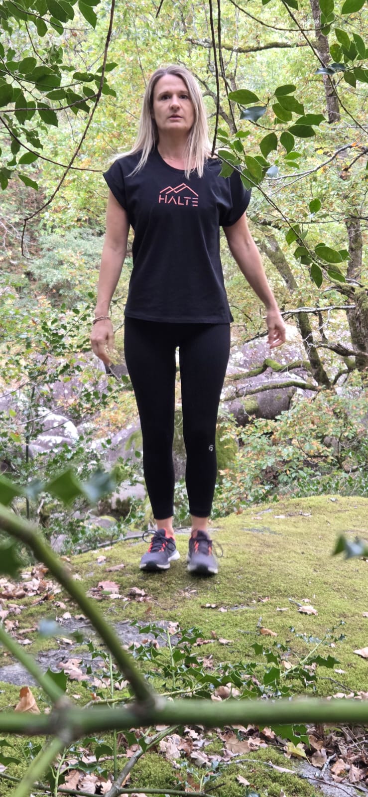 Logo - Tshirt à manches retroussées pour femme 100% coton biologique