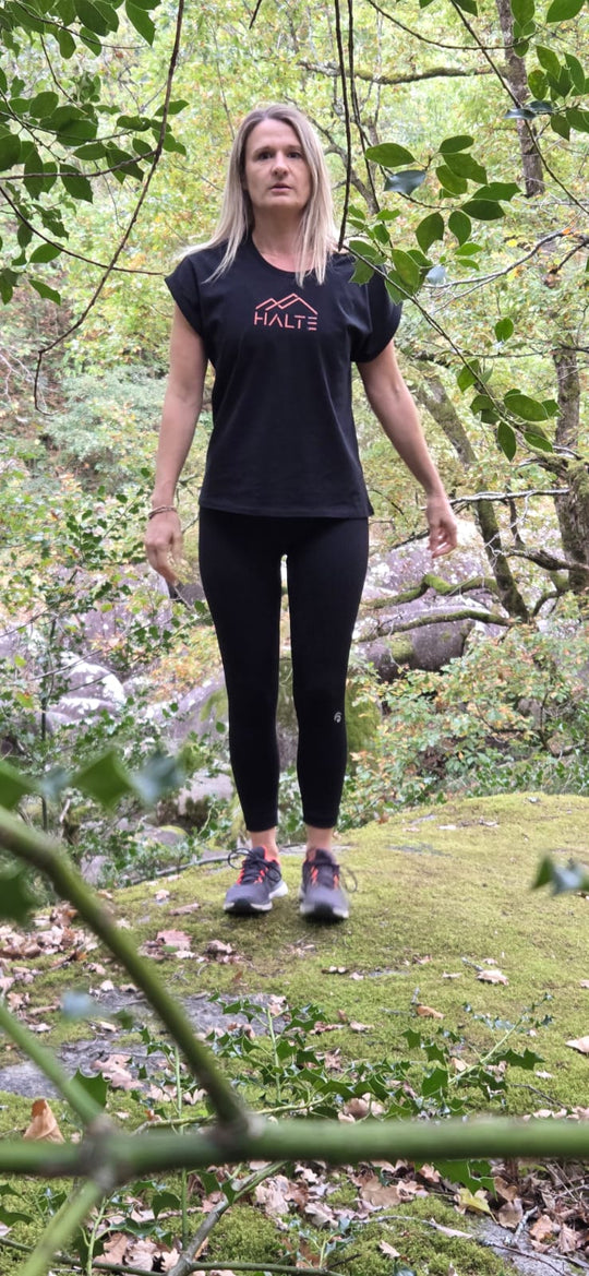 Logo - Tshirt à manches retroussées pour femme 100% coton biologique