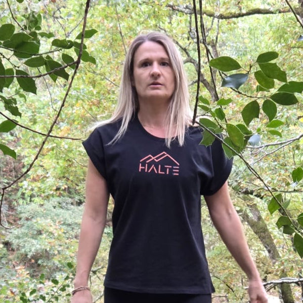 Logo - Tshirt à manches retroussées pour femme 100% coton biologique