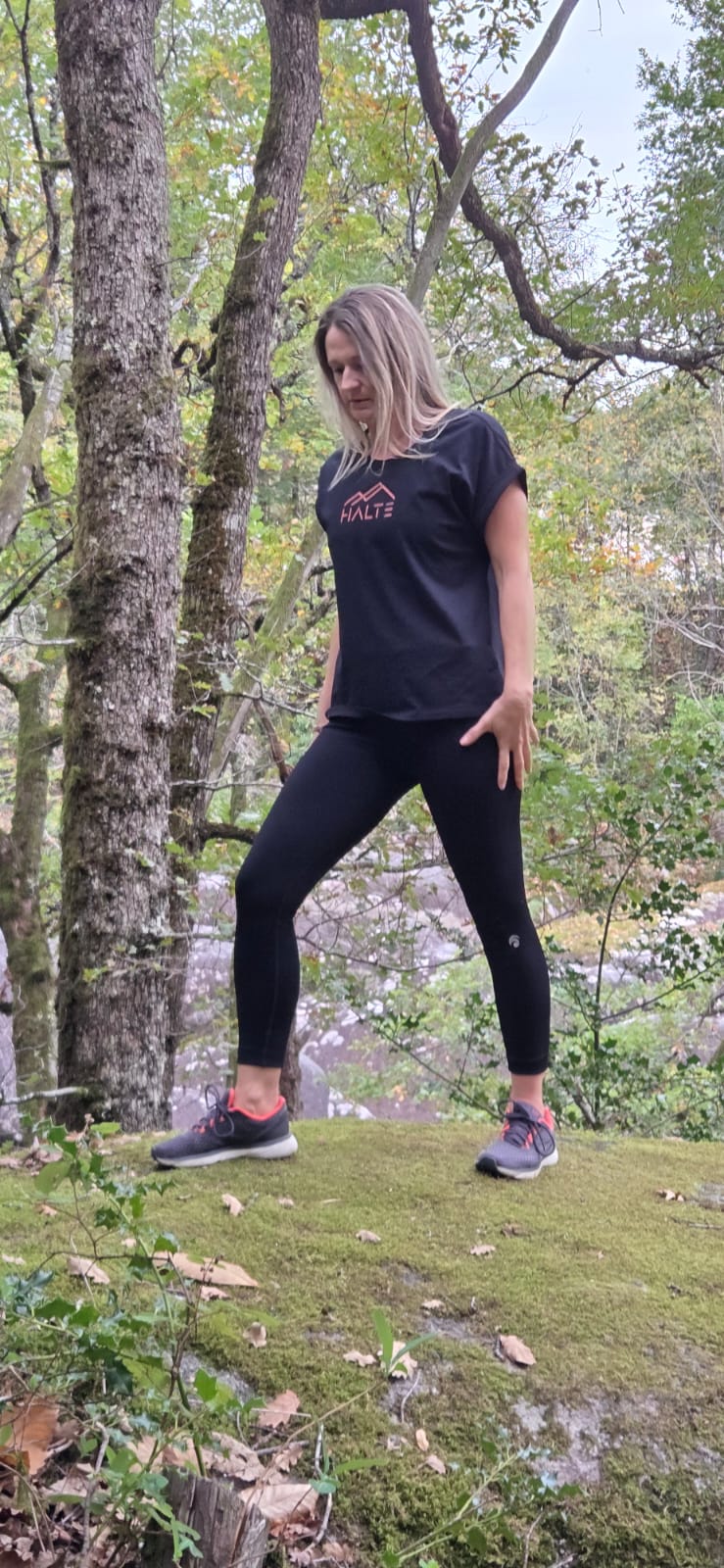 Logo - Tshirt à manches retroussées pour femme 100% coton biologique