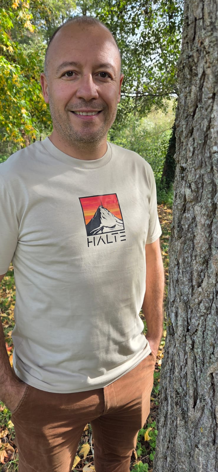 Pic du Midi de Bigorre Noir - Homme T-shirt en coton biologique