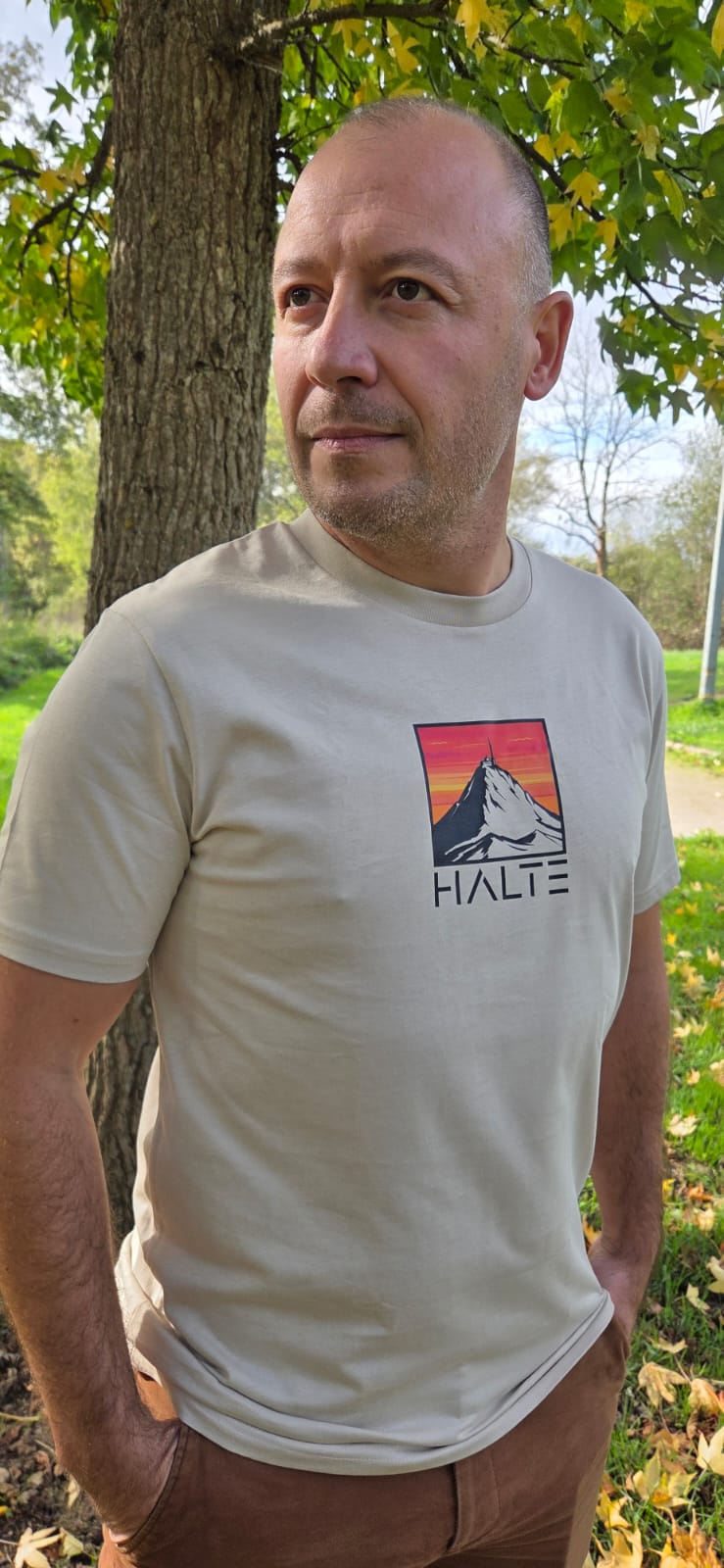 Pic du Midi de Bigorre Noir - Homme T-shirt en coton biologique